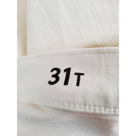 J Crew Womens T31 9" Tall Demi Boot Crop Jean White Stretch High Waist BQ302 - Picture 4 of 8